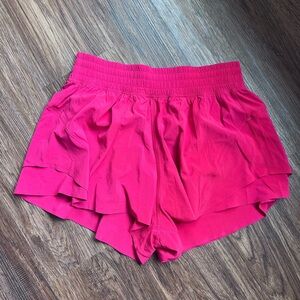 Lululemon pink shake it out high rise 2.5 inch running shorts